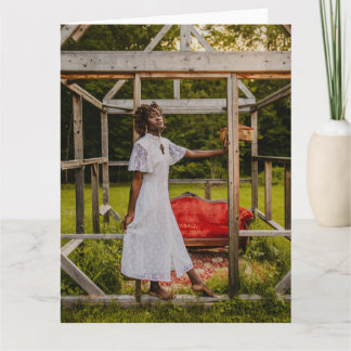 ästhetische Frauenportrait gefaltete Grußkarte Karte