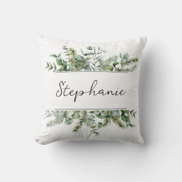 Ästhetische Frische Vegetation Persönlicher Name Kissen