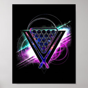 Ästhetische Galaxie Billiards Poster