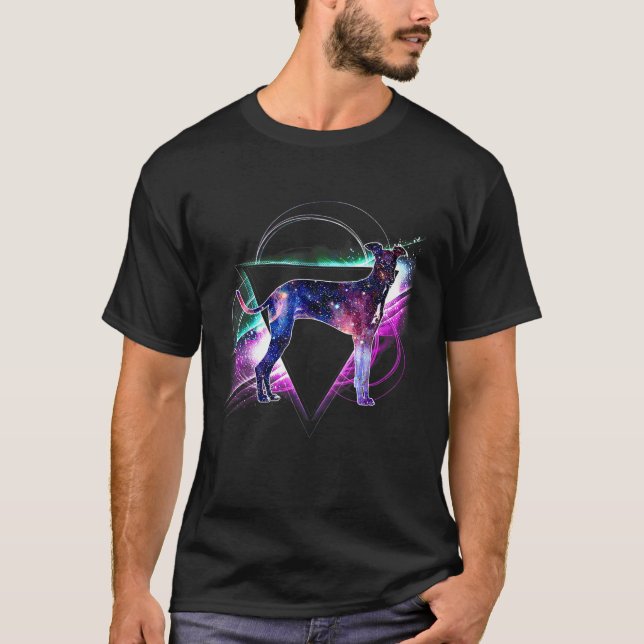 Ästhetische Galaxie Italienisches Greyhound T-Shir T-Shirt (Vorderseite)