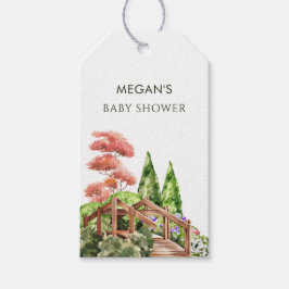 Ästhetische Gartenfeder Geschenkanhänger