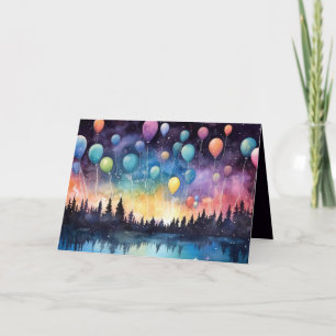 Ästhetische Geburtstagslandschaft Grußkarte Einladung