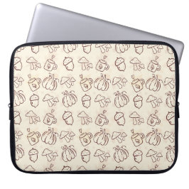 Ästhetische Herbst-Doodle-Muster-Laptoptasche Laptopschutzhülle