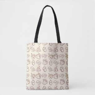 Ästhetische Herbst-Doodle-Muster-Tasche