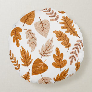 Ästhetische Herbstblätter, Fall Theme Muster Rundes Kissen