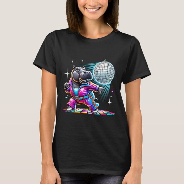 Ästhetische Hippo-Tanzdisko T-Shirt (Vorderseite)