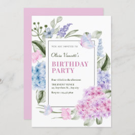 Ästhetische Hydrangea Einladung