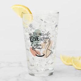 Ästhetische Illustrationen, Mädchenkaffee Glas