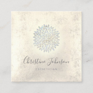 Ästhetische Imitate Glitzer Dahlia Quadratische Visitenkarte