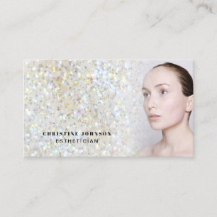 Ästhetische Imitate Glitzer Textur Visitenkarte