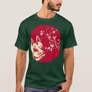 Ästhetische japanische Fox Art Kitsune Maske T - S T-Shirt