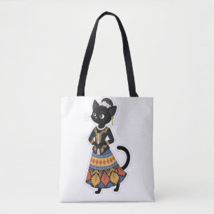 Ästhetische javanische schwarze Katze in tradition