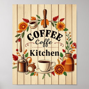 Ästhetische Kaffee-Küchen-Minimalist-Wandkunst Poster
