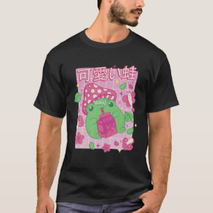 Ästhetische Kawaii Niedlich Frog Pilz Cotgcore Pe T-Shirt