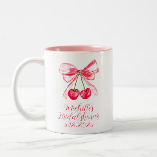 Ästhetische Kokette Rosa Schleife Elegante Bridal  Zweifarbige Tasse