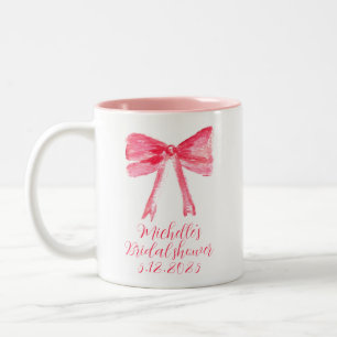 Ästhetische Kokette Rosa Schleife Elegante Hochzei Zweifarbige Tasse