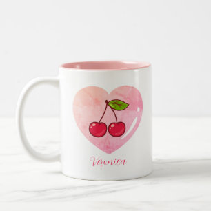 Ästhetische Koquette Rosa Kirchen Paradies für Kle Zweifarbige Tasse