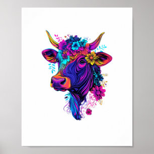Ästhetische Kuh Graphic Niedlich Cow Women Girls _ Poster