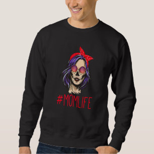 Ästhetische Kunst Skeleton Gesicht mit Mandana in Sweatshirt