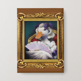 ästhetische Lady Duck Picture Frame Button