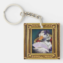 ästhetische Lady Duck Picture Frame Schlüsselanhänger