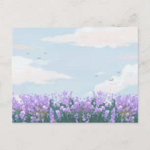Ästhetische Landschaft Natur Blauer Himmel Blume F Postkarte