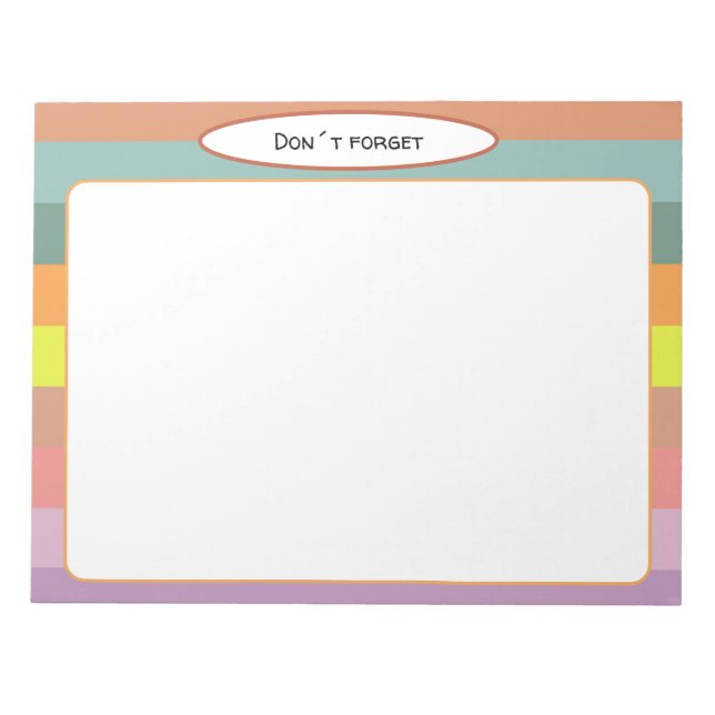 Ästhetische Landschaftslinien Notepad Notizblock (Vorderseite)