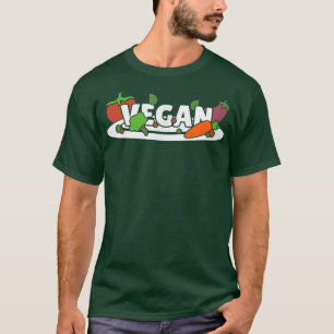 Ästhetische Liebe Vegane Lebensmittelplatten Veggi T-Shirt