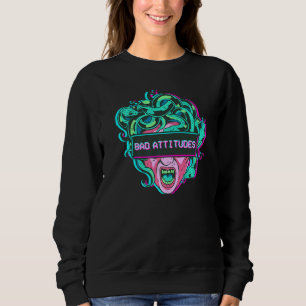 Ästhetische Medusa Snake Kopf Bad Attitudes Gorgon Sweatshirt