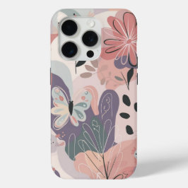 Ästhetische Minimalistische Butterfly Floral Girls Case-Mate iPhone Hülle
