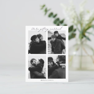 Ästhetische Minimalistische Hochzeit des Fotos Postkarte