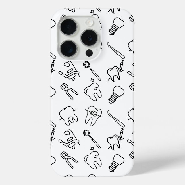 Ästhetische Minimalistische Zahnärztliche Icons Mu Case-Mate iPhone Hülle (Rückseite)