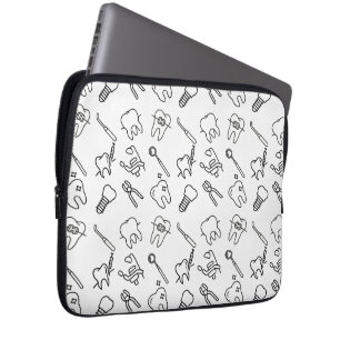 Ästhetische Minimalistische Zahnärztliche Icons Mu Laptopschutzhülle