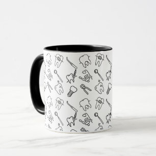 Ästhetische Minimalistische Zahnärztliche Icons Mu Tasse