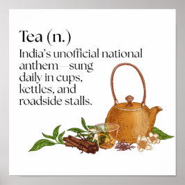Ästhetische moderne indische Teekonzerne Kunst Poster