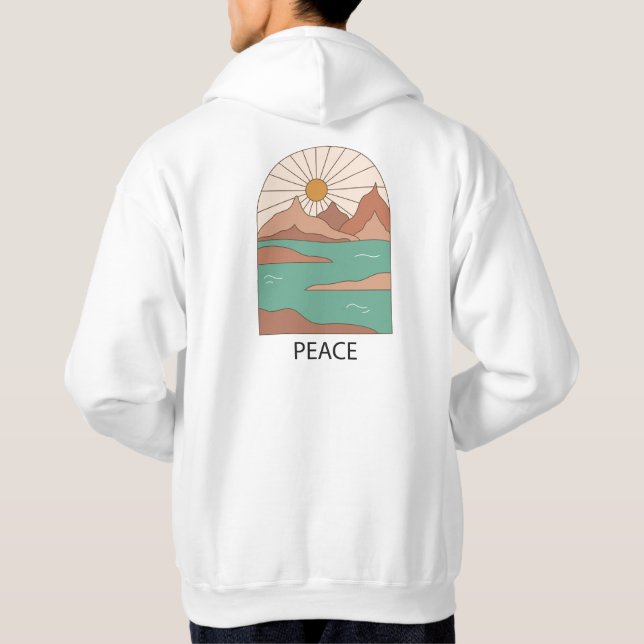 Ästhetische Natur Vintage Wüstenlandschaft Hoodie (Rückseite)