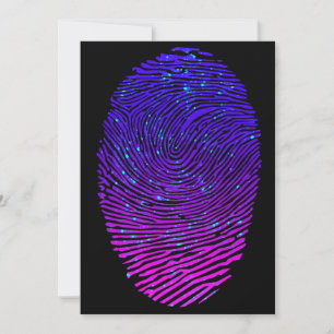 Ästhetische Neon Fingerprint Lumineszenz Einladung