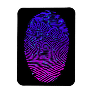 Ästhetische Neon Fingerprint Lumineszenz Magnet