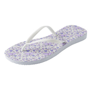 Ästhetische Niedliche Violetschmetterling Flip Flops