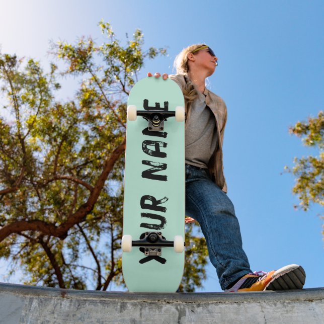 Ästhetische Pastel Green Skateboard (Außenbereich 1)