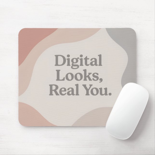 Ästhetische Pastell-Abstrakt-Formen Digitaler Look Mousepad (Mit Mouse)