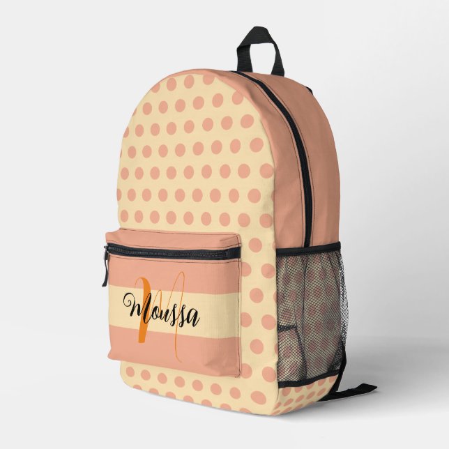 Ästhetische Pfirsichfarbe - Beste Anfangsbezeichnu Bedruckter Rucksack (Rückseitige Ecke Rechts)