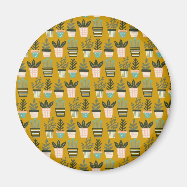 Ästhetische Pflanze Kunst Magnet (Vorne)