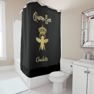 Ästhetische QUEEN BEE Gold & Black Moderne anpasse Duschvorhang
