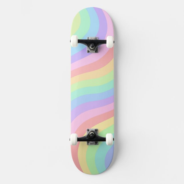Ästhetische Rainbow-Niedliche Tapete Skateboard (Vorderseite)