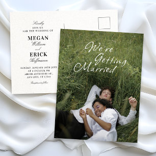 Ästhetische romantische Hochzeitseinladung Ankündi Postkarte