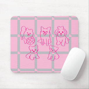 Ästhetische rosa Muster-Hundeliebhaber-Geschenk-Ma Mousepad