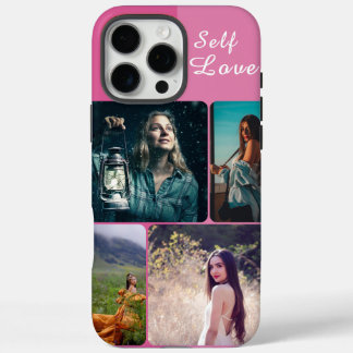Ästhetische rosa Selbstliebe-Foto-Collage-Handyhül iPhone 16 Pro Max Hülle