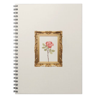 Ästhetische Rose Rahmen SpiralNotebook Notizblock