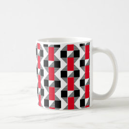 ästhetische rot-schwarz klassische geometrische Fa Kaffeetasse